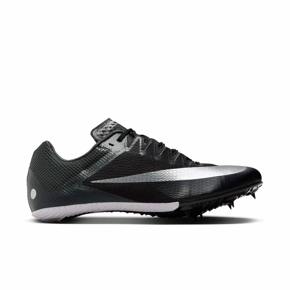 NEW NIKE unisex zoom rival sprint running shoes in black/black/metallic silver